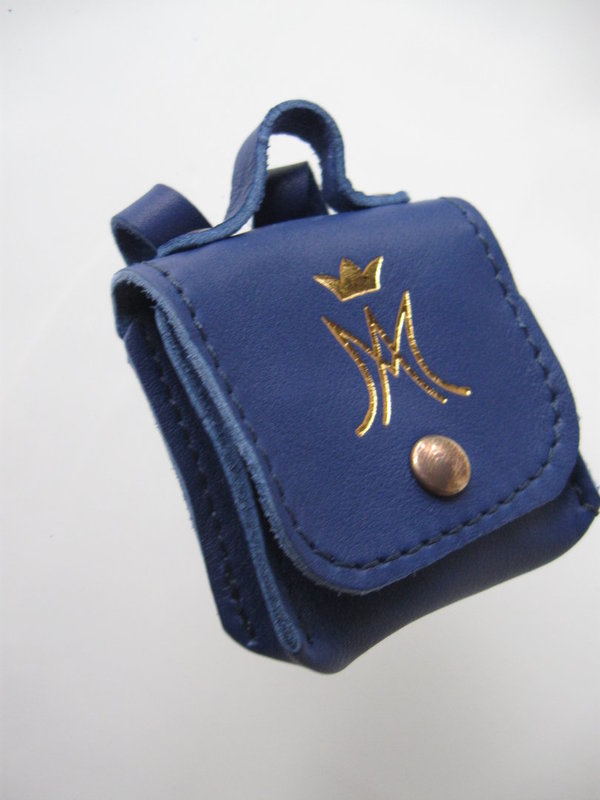 Rosenkranztäschchen-Rucksack blau Nr. 700
