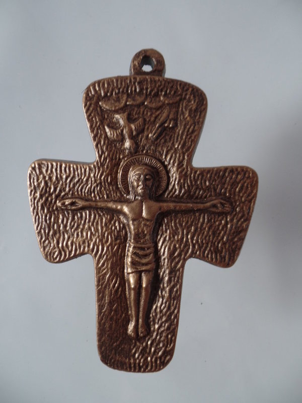 Metallkreuz aus Kunstguss11 cm Christus  Gottes 516 B