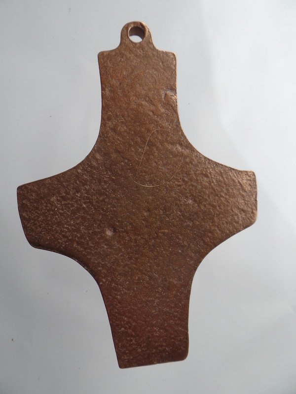 Metallkreuz aus echt Bronze 9 cm Christus  Gottes 512 B