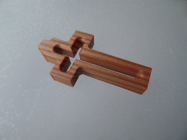 Rosenkranz-Kreuz Doppelkreuz Edelholz 5 cm