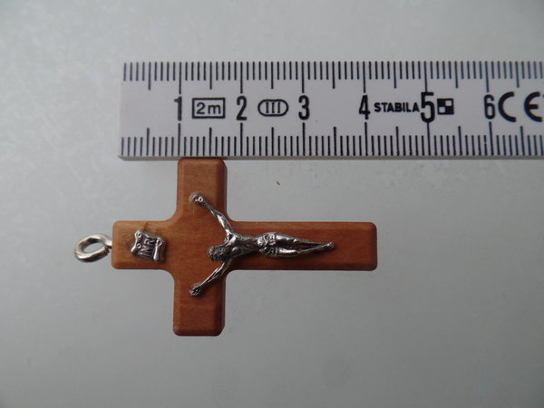 Olivenholz Kreuz 4 cm mit Christus Nr. 391/3