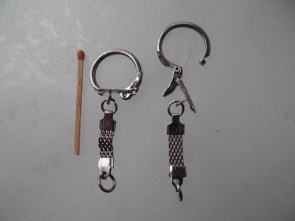 5 Stück Schlüsselring mit Clip und Kette