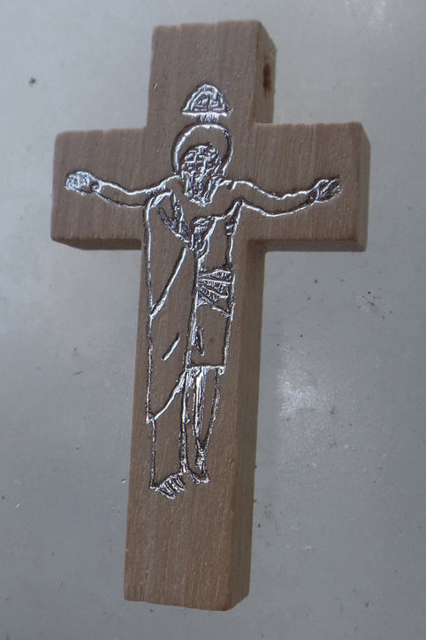 Chile Rosenkranz-Holz-Kreuze 4,5 cm hell Kreuz der Einheit